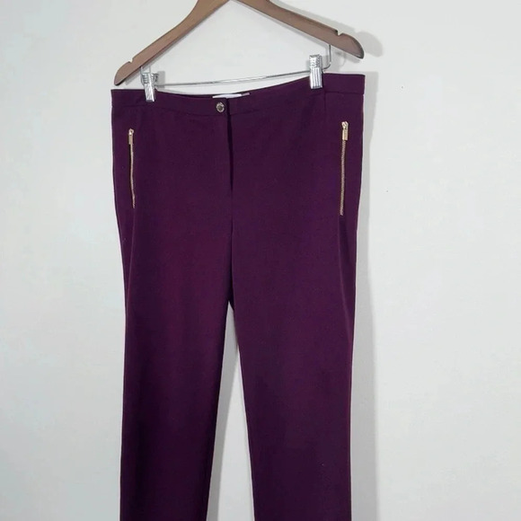 🌟✨2 for $20 ✨🌟 Calvin Klein Purple Zip Pocket Trouser - Picture 3 of 13